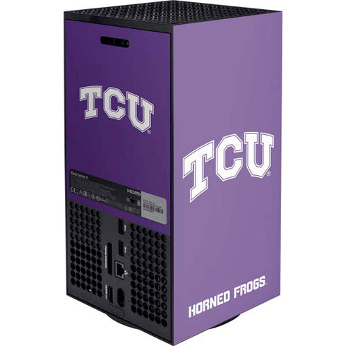 Texas Christian University TCU Horned Frogs XBox Series X Digital Edition Console Skin